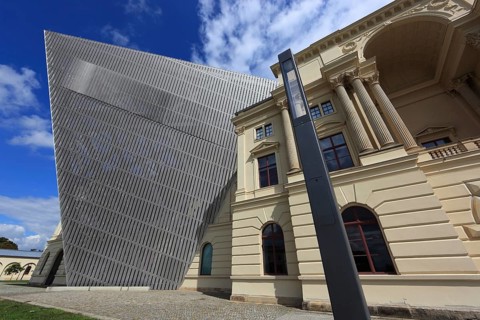 Military History Museum of the German Armed Forces, main arsenal building with wedge, architect