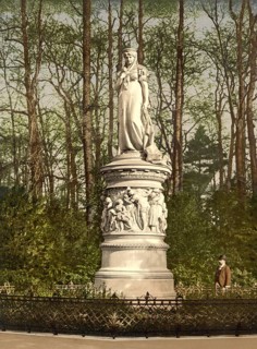 Monument to Queen Luise in Berlin, Germany, c. 1900, Historic, digitally restored reproduction of a