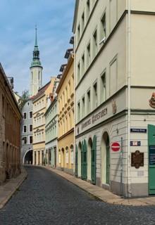 Fischmarkt street, Fischmarktstrasse, Görlitz, Goerlitz, Germany, Europe