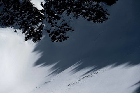 Shade and snow, winter, Sellraintal, Stubai Alps, Kühtai, Tyrol, Austria, Europe