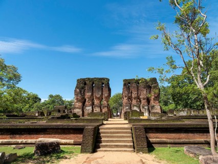 Ruins of the royal palace, Polonnaruwa, Sri Lanka, Asia