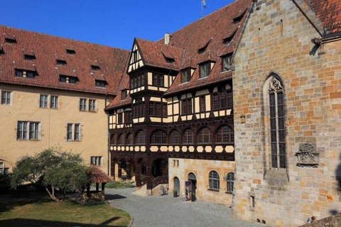 The Princes' Building and the Luther Chapel in the inner courtyard of Veste Coburg, Upper