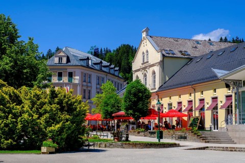 Spa hotel, Bad Aussee, Ausseer Land, also Ausseerland, Salzkammergut, Styria, Austria, Europe