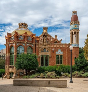 Historic hospital complex of the Hospital de la Santa Creu i Sant Pau, Barcelona, Catalonia, Spain,