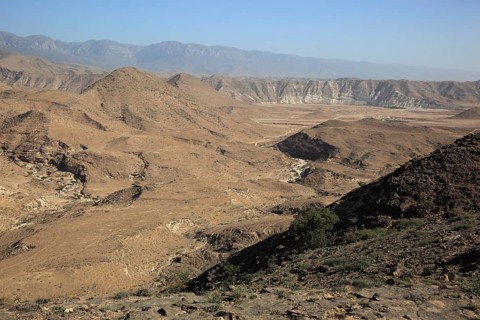 Landscape of the Southern Dhofar, Jabal al-Qamar, Oman, Asia