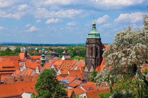 Pirna View of the old town from the Sonnenstein