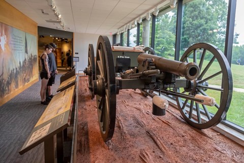 Republic, Missouri, A artillery display in the visitor center at Wilson's Creek National