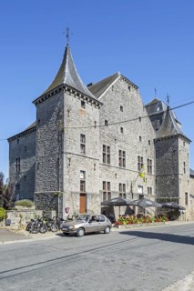 17th century Avouerie d'Anthisnes, now museum about beer and Pèkèt in the village Anthisnes,