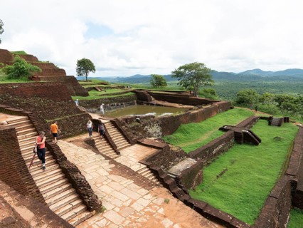 Ancient fortress on Sigiriya Rock, Sri Lanka, Asia