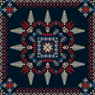 Traditional Latvian embroidery seamless pattern, vector illustration