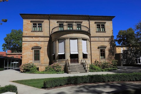 Bayreuth, the Villa Wahnfried, Haus Wahnfried, former residence of Richard Wagner, rear side,