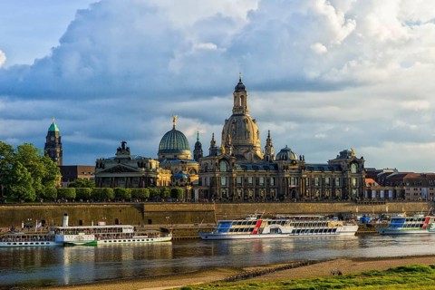 DEU Saxony Dresden Dresden Old Town Silhouette