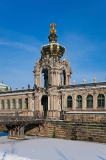 Zwinger in winter, the Dresden Zwinger, is one of the most important Baroque buildings from the
