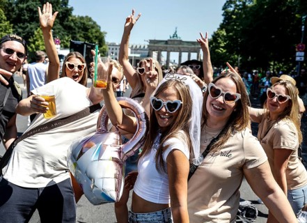 Techno fans celebrate Rave the Planet in Berlin, Berlin, 08.07.2023