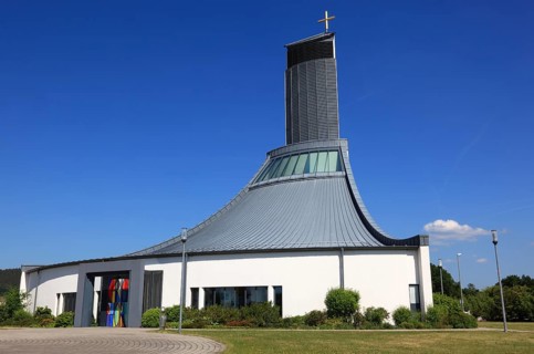 St. Christopher's motorway church, Himmelkron, Kulmbach district, Upper Franconia, Bavaria,