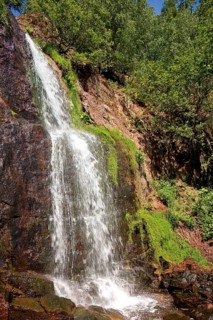 Tiefenbach waterfall, Tiefenbach waterfall: In 1953, a large slag heap was built in the Tiefenbach