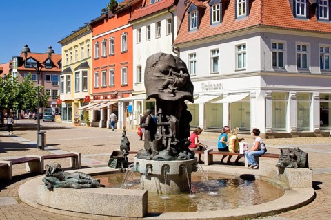 Stiefelbrunnen. Döbeln is located in the Central Saxon hill country in a wide basin of the
