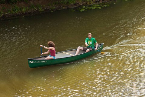 Leipzig, water hiking on the Karl Heine Canal