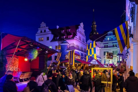 The nostalgic Christmas market in the stable yard of Dresden's Residence Palace also offers quiet