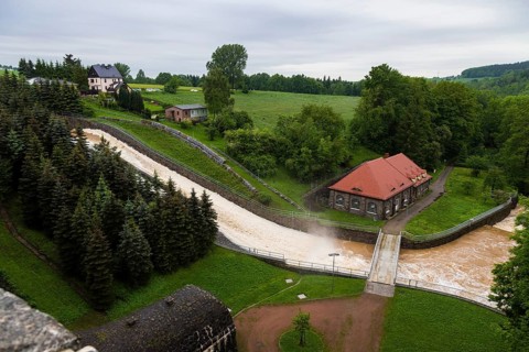 Malter dam at high water