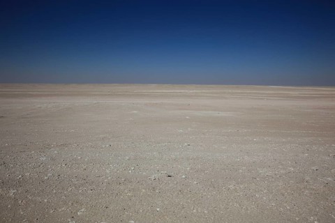 Scene on the desert road from Salalah to Nizwa, 1000 kilometres through the empty quarter, ar-Rub