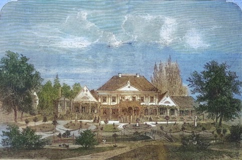 Varzin manor around 1860, Otto von Bismarck's flat, today Warcino in Pomerania, Poland, Historic,