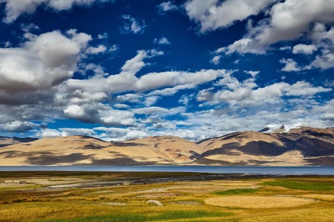 Himalayan lake Tso Moriri (fficial name: Tsomoriri Wetland Conservation Reserve), Korzok,