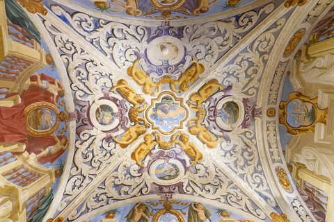 Frescoes in the Peace Room, Painter Sebastiano Taricco, Saletta chiamata del Silenzio, Palazzo