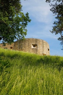 South-west defence tower, Hellenstein Castle, historical buildings, fortification, castle complex,