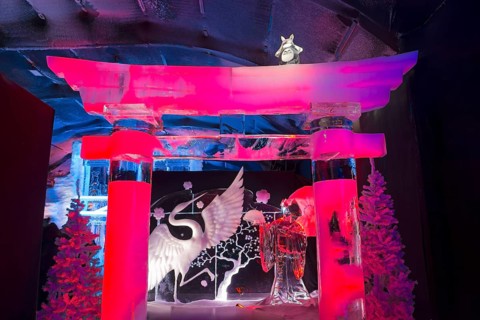 Theme Asia, Ice Sculpture Festival, Zwolle, Province of Overijssel, Netherlands