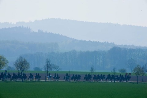 Every year at Easter there are about 5 processions in Lusatia, each with about 200 riders. The