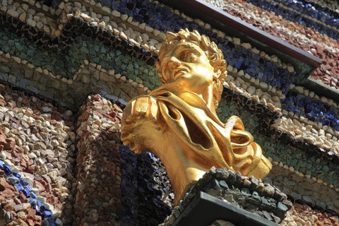 Detail on the Temple of the Sun in the Hermitage in Bayreuth, Upper Franconia, Bavaria, Germany,