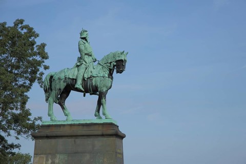 Equestrian figure of Frederick I Barbarossa 1122-1190 at the Imperial Palace, Goslar, Harz