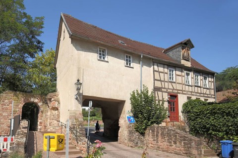 Outer wooden gate, gate tower, Gelnhausen, Hesse, Germany, Europe