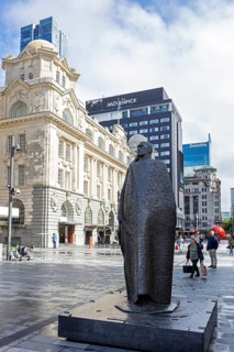 Maori figure in Kaitaka cloak, 1967 by Molly Makalister, Auckland, New Zealand, Oceania