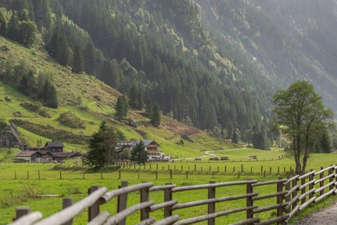 Hiking trail in Stilluptal, Gasthof Stilluper Haus, Stillupgrund, Mayrhofen, Zillertal Alps High
