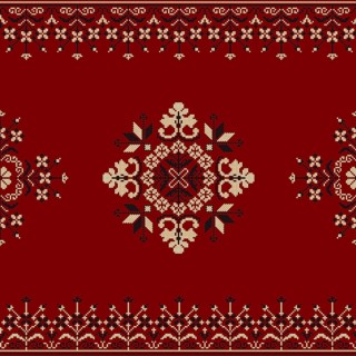 Traditional Polish embroidery vector pattern
