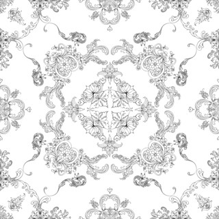 Hand drawn seamless floral pattern on a white background, vector textile template
