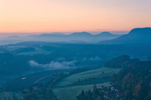 Bastei view in Saxon Switzerland