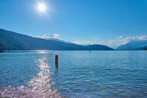 Lake, Sun, Standup Paddler, Summer, Lake Millstatt, Döbriach, Carinthia, Austria, Europe