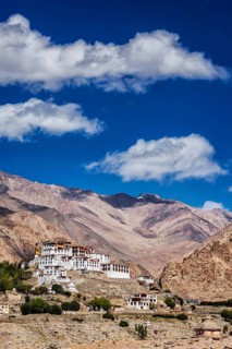 Likir Gompa Tibetan Buddhist monastery in Himalayas, Ladakh, Jammu and Kashmir, India, Asia