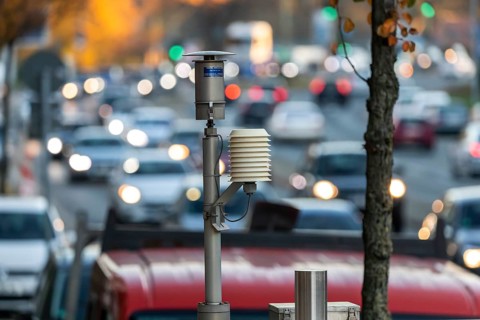 The Gladbecker Straße in Essen, B224, inner-city street in Essen heavily polluted by air pollution,