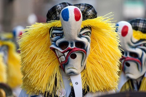 Basler Künstlerlarven, masks, Basler Fasnet parade, Basler Fasnacht, Basel, Switzerland, Europe
