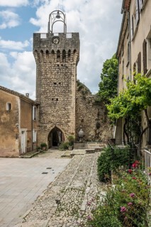 Medieval village in the mountains, Montbrun-les-Bains, Plus beaux villages de France, Département