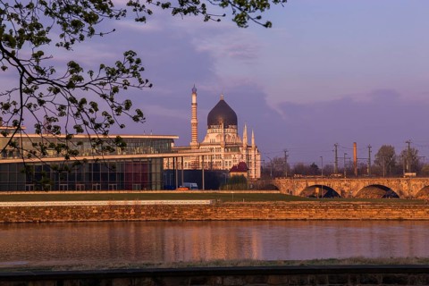 Dresden Yenidze. The former factory building of the Yenidze cigarette factory is one of the