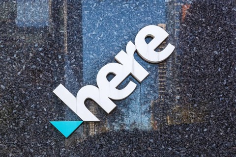 Here Technologies Logo of the company for navigation online geodata service and navigation
