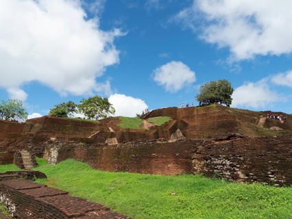 Ancient fortress on Sigiriya Rock, Sri Lanka, Asia