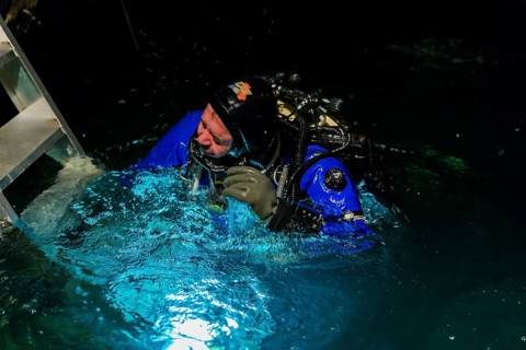 Divers in the Marie Louise Stolln visitor mine