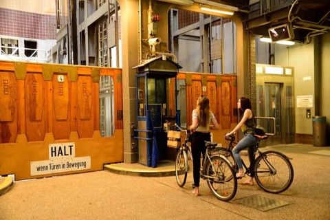 Europe, Germany, Hamburg, City, Harbour, Old Elbe Tunnel under the Elbe, restored east tunnel,