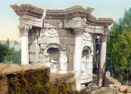 Temple of Venus, round temple, Baalbek, Holy Land, Lebanon, c. 1890, Historic, digitally restored